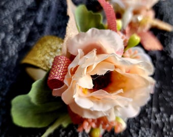 Artificial Flower Corsage and Boutonniere Set, Prom Wedding Accessories(206)