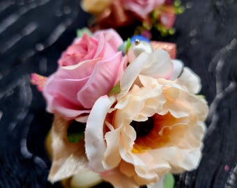 Artificial Flower Corsage Boutonniere Set, Prom Wedding Party Accessory(305)