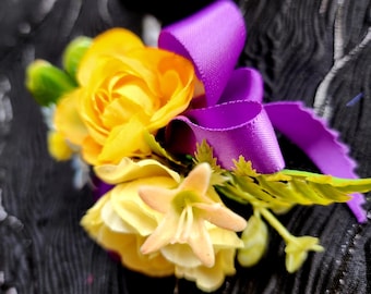 Artificial Flower Corsage and Boutonniere Set, Prom Wedding Accessories(502)