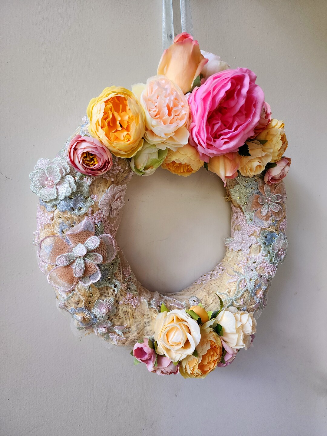 Door Wreath Wedding Decor Etsy