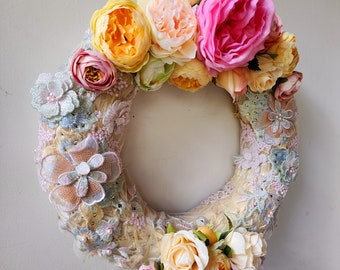 Door wreath wedding decor