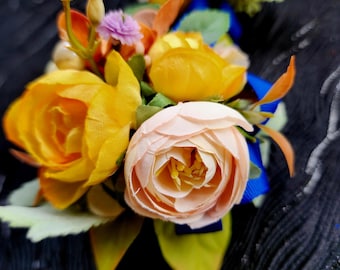 Artificial Flower Corsage and Boutonniere Set, Prom Wedding Accessories(402)