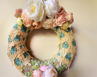 Door wreath wedding decor