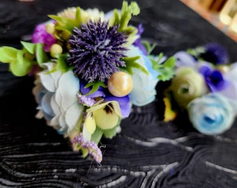 Artificial Flower Corsage and Boutonniere Set, Prom Wedding Accessories(405)