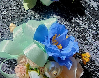 Artificial Flower Corsage Boutonniere Set, Wedding Prom Dress Accessories(215)