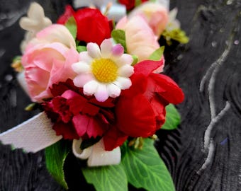 Artificial Flower Corsage and Boutonniere Set, Prom Wedding Accessories(503)