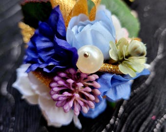 Artificial Flower Corsage Boutonniere Set, Wristband, Prom Wedding Party Accessory(308)