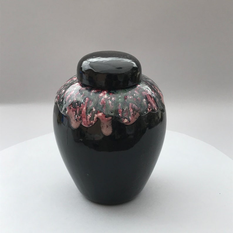 Ceramic Handmade Keepsake Urn or Pet Urn Black Etsy