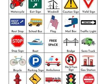 6 Instant Downloadable Road Trip Bingo Cards – Fun Travel Game for Kids and Adults!