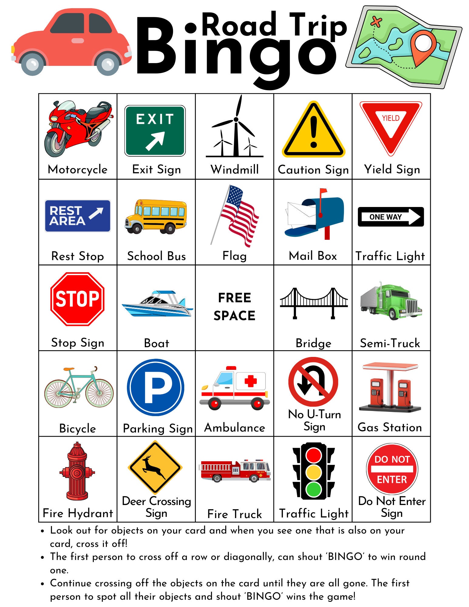 6-instant-downloadable-road-trip-bingo-cards-fun-travel-game-for-kids-and-adults-etsy for Road Trip Bingo Printable Free 6 Instant Downloadable Road Trip Bingo Cards – Fun Travel Game for Kids and Adults! - Etsy for Road Trip Bingo Printable Free