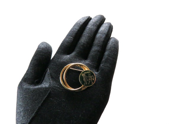 Vintage Zodiac Taurus Bull Brooch Pin, Vintage Je… - image 7