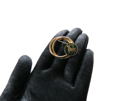 Vintage Zodiac Taurus Bull Brooch Pin, Vintage Je… - image 1