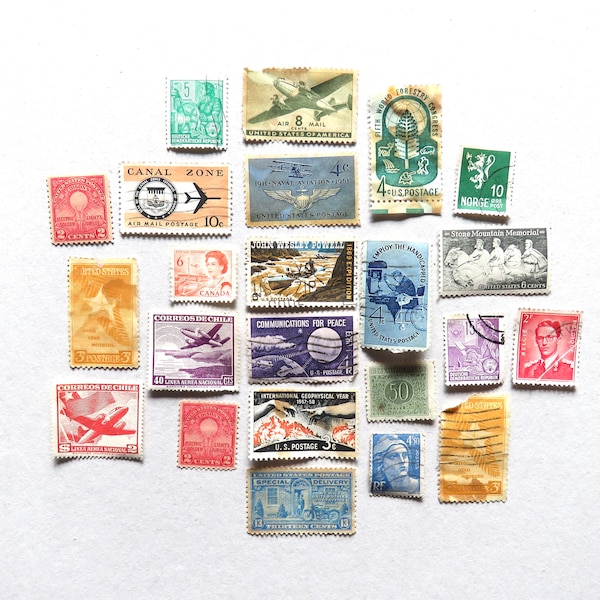 Vintage Stamp, United States Postage Stamp, Stamps, Lot of Vintage Mixed stamp collection, Postage Stamp Collection