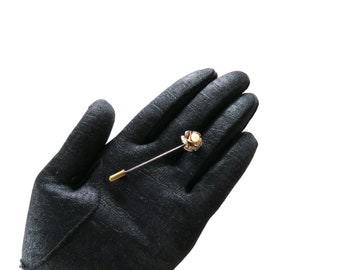 Vintage Flower Pearl Stick Pin, Vintage Jewelry