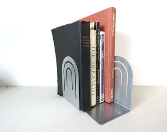 Vintage 80s Spectrum Arch Bookend Industrial metal rainbow