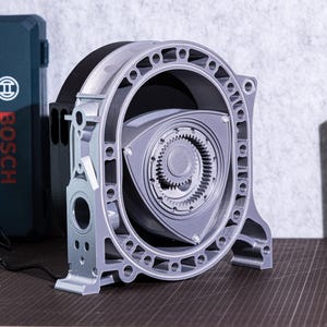 Rotary Engine Model 3D Printed Wankel Motor Kinetic Sculpture Moving Piston Engine Toy Tech Gift for Mechanic Car Enthusiast Desktop Display