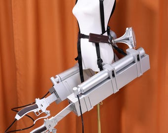 Attack on Titan Life-Size 3D Vertical Maneuver Gear ODM Replica PVC Foam  Prop with Blade Holsters, Gas Canisters for Anime Fans Collectors