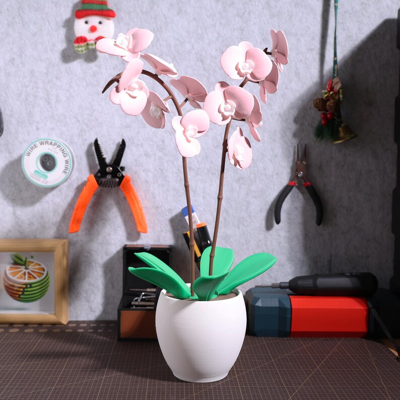 3D Printed Orchid Flower Oil Diffusor and Incense Holder Modern