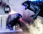 Godzilla Humidifier Magnet Decor Stand 3D Printed Air Purifier Fun Monster Desk Decoration Quirky Gift for Birthday Valentine Anniversary