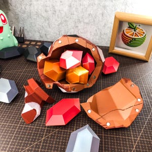Zelda Magnetic Breakable Pot Puzzle Hand-Painted Random Rupee Color Jar, 3D Printed PLA Tabletop Storage Box Zelda Gamer Gift Decor Prop