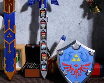 Zelda Sword Shield Nintendo Switch Cartridge Game Card 12 Slots Storage Box  Case 3D Display Organizer Decor Perfect Gamer Xmas Gift for Him