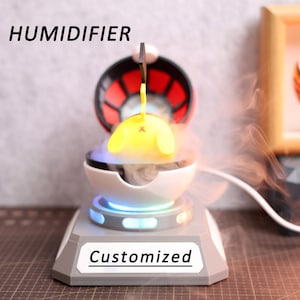 Gastly Luminous Humidifier, Personalized 3D Printed Cool Decor Desk Shelf Decoration, Pokem Nostalgia, Christmas Gamer Birthday Holiday Gift