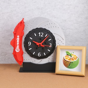 Brembo Racing Brake Caliper Disc Desk Clock Supercar Motorsport Home Decor Gift Brembo Caliper Clock Holiday Timepiece Track Day Lover Clock