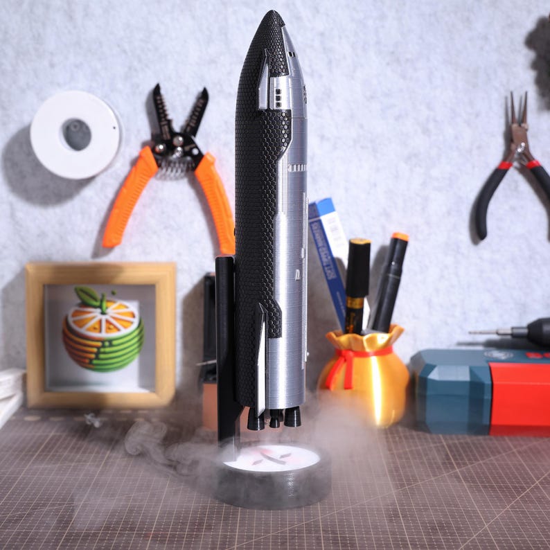 Spacex Starship Rocket Humidifier PLA 3D Printed Lunching Humidifier