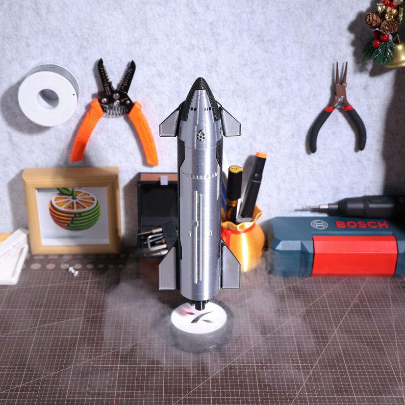 Spacex Starship Rocket Humidifier PLA 3D Printed Lunching Humidifier