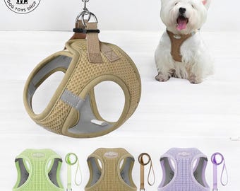 Puppy Cat Harness with Leash - Breathable Pet Vest for Small and Medium Dogs & Cats, Adjustable Harness Collar, Pet Walking Accessories