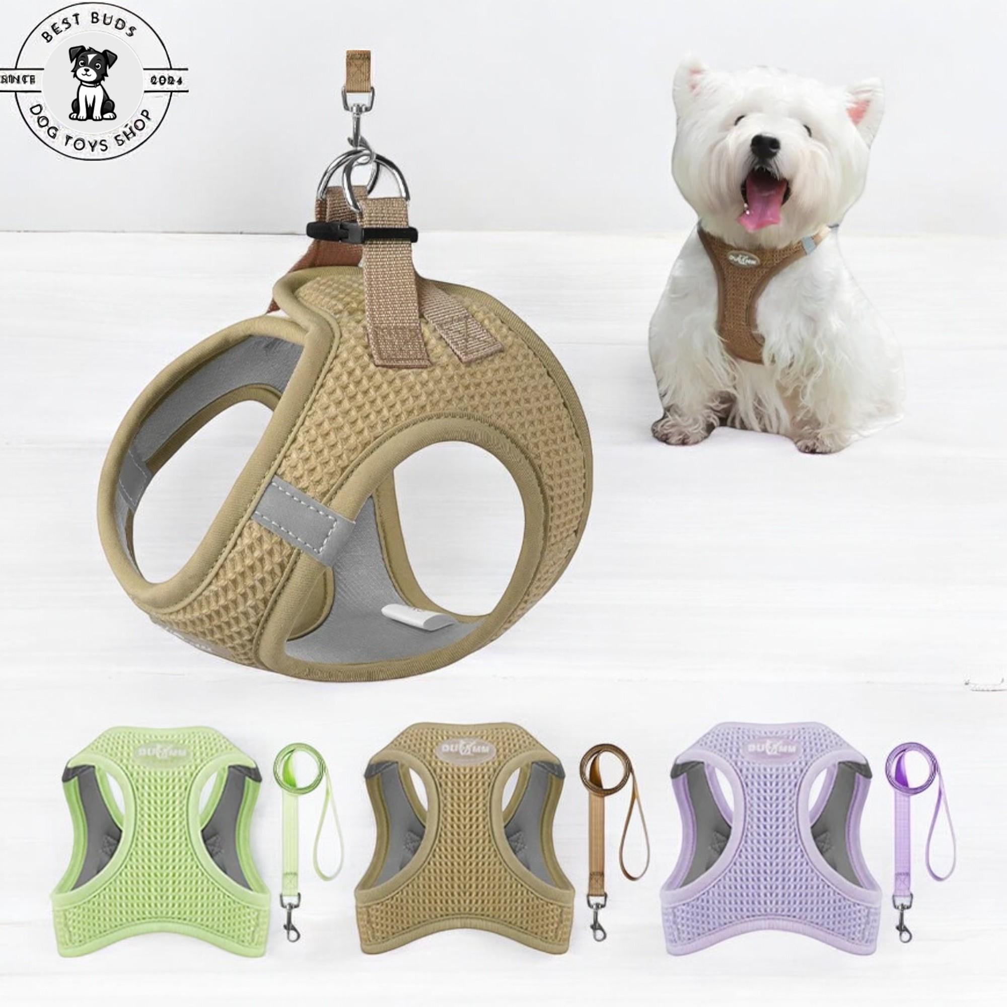 Puppy Cat Harness with Leash - Breathable Pet Vest for Small and Medium Dogs & Cats, Adjustable Harness Collar, Pet Walking Accessories