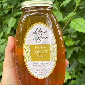 Pure Raw Unfiltered Locust honey / Amish local honey / From Nature’s most Fragrance Blossoms