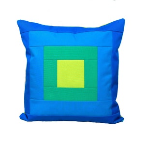 Outdoor Pillow Cover in "Sea" Colorway / Outdoor Decor / Outdoor Pillow / Colorful Outdoor Pillow / Patio Deck Poolside Pillow / Blue Green