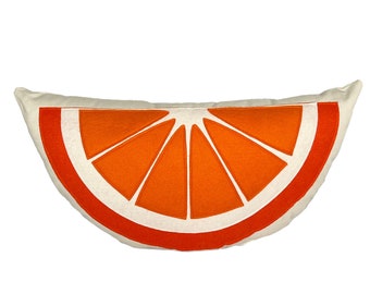 Orange Pillow / Citrus Decor / Orange Pillow / Fruit Pillow / Orange Slice / Food Pillow / Pop of Orange / Fruit Decor / Summer Pillow
