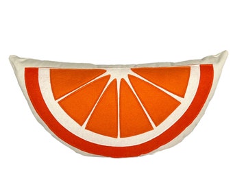 Orange Pillow / Citrus Decor / Orange Pillow / Fruit Pillow / Orange Slice / Food Pillow / Pop of Orange / Fruit Decor / Summer Pillow