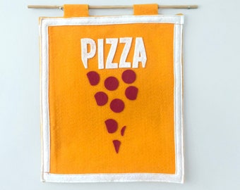 Favorite Food Flag - Pizza / Pepperoni Pizza / Pizza Lover Gift / Piece of Pizza / Food Flag / Food Wall Art / Pizza Love / Kitchen Decor