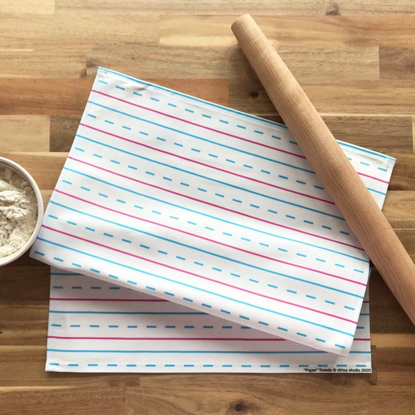 Handwriting "Paper" Towel - Decorative Tea Towel // Penmanship // Teacher // Kindergarten // First Second Grade // Script // Printing