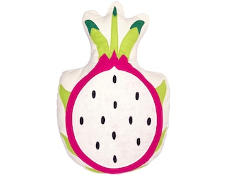 Dragonfruit Pillow / Fruit Decor / Fruit Pillow / Foodie Gift / Food Decor / Summer Pillow / Pop of Color / Summertime Decoration