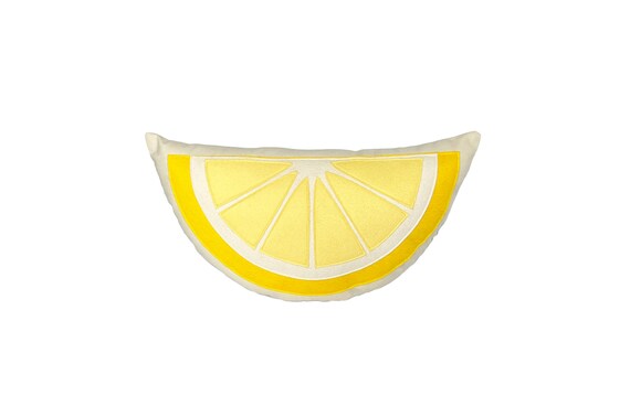 Lemon Pillow / Citrus/ Yellow Pillow / Fruit Pillow / Lemon Wedge / Food Themed Decor / Foodie Gift / Lemon Decor / Pop of Yellow / Lemonade