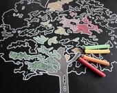 Chalk-By-Number Tree Chalkboard