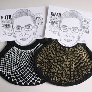 Dissent Collar Baby Bib / Ruth Bader Ginsburg / Notorious RBG / Supreme Court / Judge / Democrat / Lawyer / Collar / Political / Baby Gift image 5