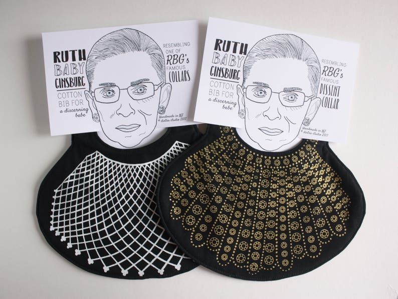 Dissent Collar Baby Bib / Ruth Bader Ginsburg / Notorious RBG / Supreme Court / Judge / Democrat / Lawyer / Collar / Political / Baby Gift image 5