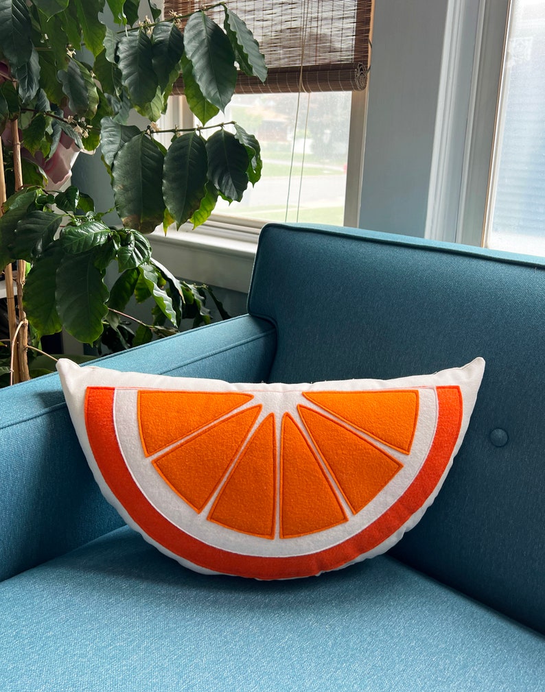 Orange Pillow / Citrus Decor / Orange Pillow / Fruit Pillow / Etsy