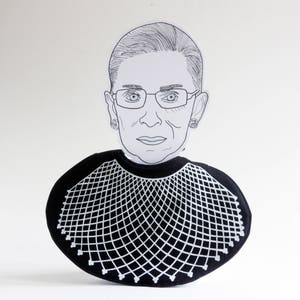 Dissent Collar Baby Bib / Ruth Bader Ginsburg / Notorious RBG / Supreme Court / Judge / Democrat / Lawyer / Collar / Political / Baby Gift image 2