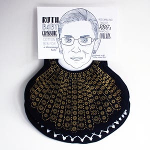 Dissent Collar Baby Bib / Ruth Bader Ginsburg / Notorious RBG / Supreme Court / Judge / Democrat / Lawyer / Collar / Political / Baby Gift imagem 6