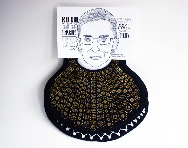 Dissent Collar Baby Bib / Ruth Bader Ginsburg / Notorious RBG / Supreme Court / Judge / Democrat / Lawyer / Collar / Political / Baby Gift image 6