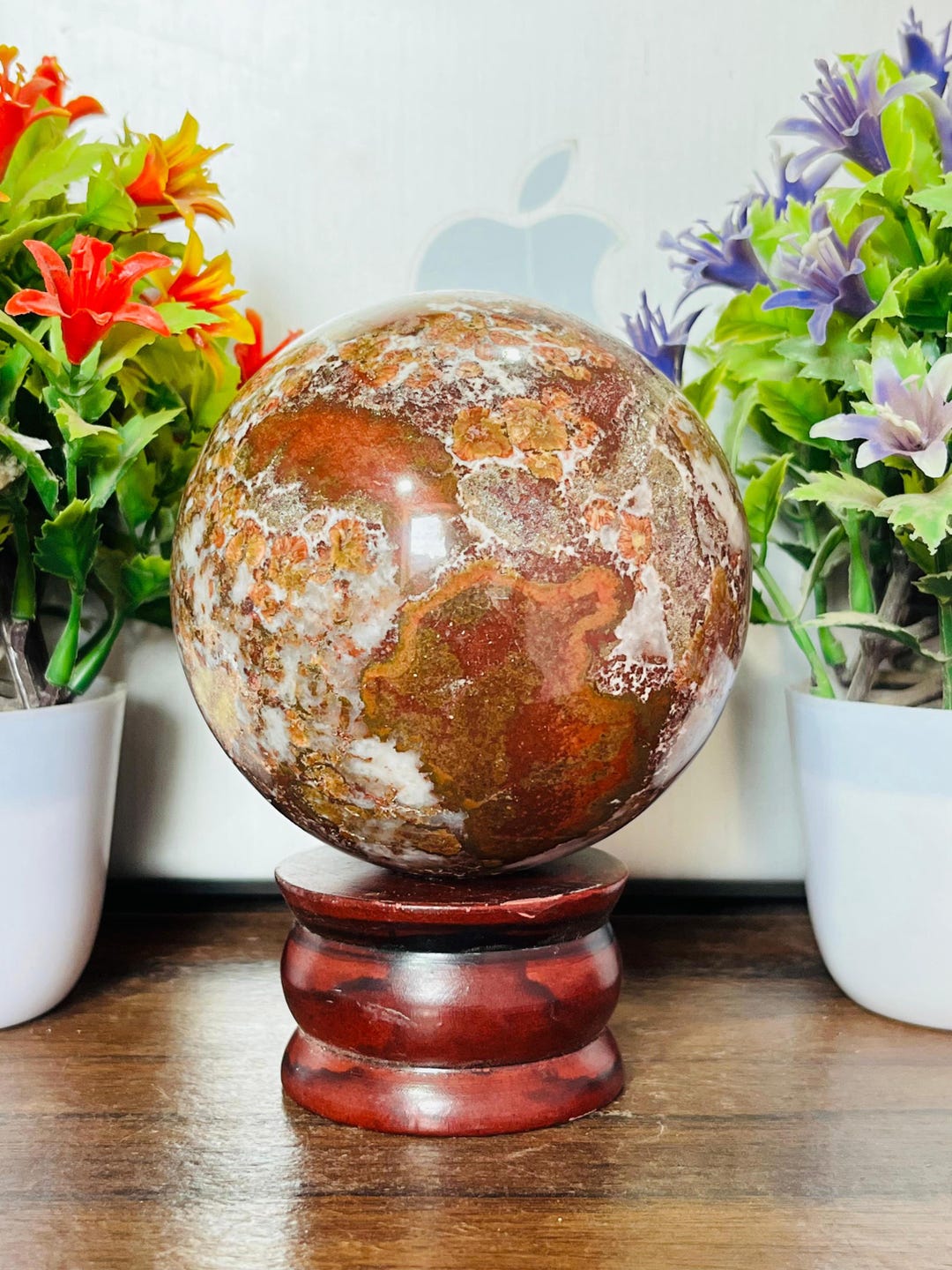 Poppy Sphere 85MM Polished Hornitos Poppy Jasper Sphere | Metaphysical Obelisk - Etsy