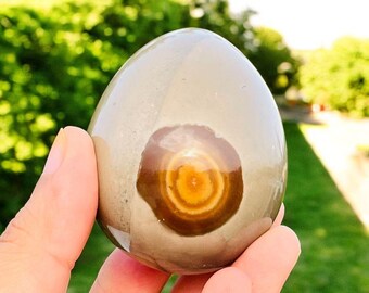 60 MM Polychrome Jasper Egg | Healing Crystal Decor