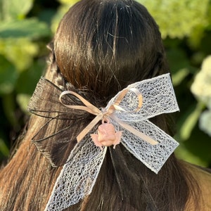 Spider Webs Split Dye Bow - Inspired by Melanie Martinez with Portals Mask