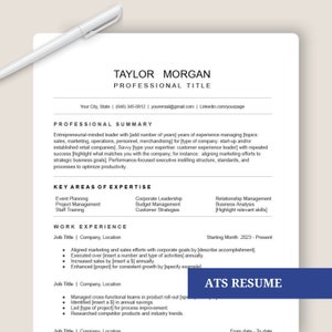ATS Friendly Resume, Easy Resume, Resume Template, Professional Resume, google docs resume template ats, simple resume